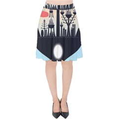 Future City Velvet High Waist Skirt