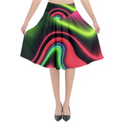 Vibrant Fantasy 1b Flared Midi Skirt