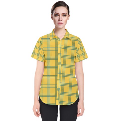 Green Stripes Women s Short Sleeve Shirt by berwies