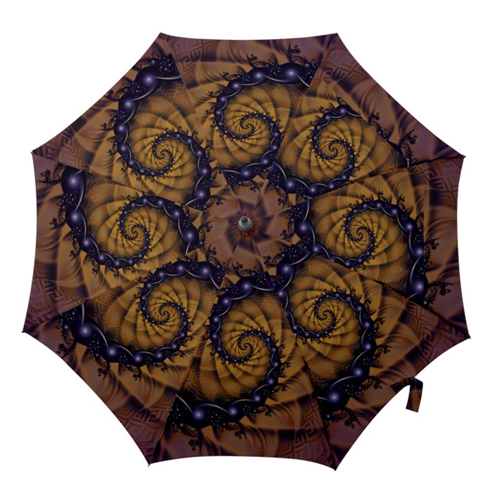 An Emperor Scorpion s 1001 Fractal Spiral Stingers Hook Handle Umbrellas (Medium)