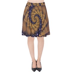 An Emperor Scorpion s 1001 Fractal Spiral Stingers Velvet High Waist Skirt by jayaprime
