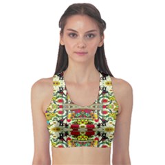 Chicken Monkeys Smile In The Floral Nature Looking Hot Sports Bra by pepitasart