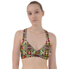 Chicken Monkeys Smile In The Floral Nature Looking Hot Sweetheart Sports Bra by pepitasart