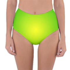 Pattern Reversible High-Waist Bikini Bottoms