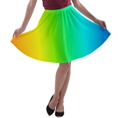 Pattern A-line Skater Skirt