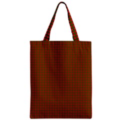 Classic Christmas Red And Green Houndstooth Check Pattern Zipper Classic Tote Bag by PodArtist