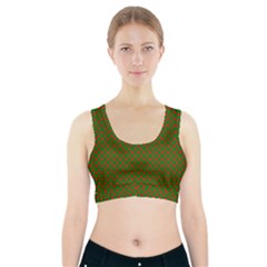 Large Red Christmas Hearts On Green Sports Bra With Pocket by PodArtist