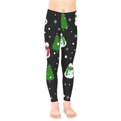 Snowman Pattern Kids  Legging by Valentinaart