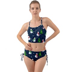 Snowman Pattern Mini Tank Bikini Set by Valentinaart