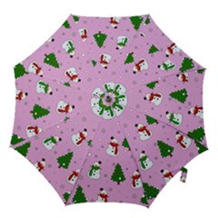 Snowman Pattern Hook Handle Umbrellas (small) by Valentinaart
