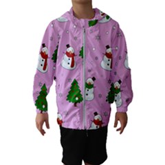 Snowman Pattern Hooded Wind Breaker (kids) by Valentinaart