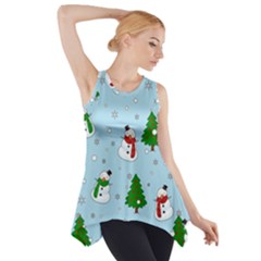 Snowman Pattern Side Drop Tank Tunic by Valentinaart