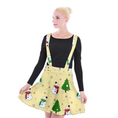 Snowman Pattern Suspender Skater Skirt by Valentinaart