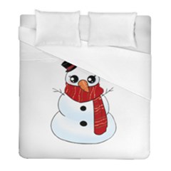 Kawaii Snowman Duvet Cover (full/ Double Size) by Valentinaart