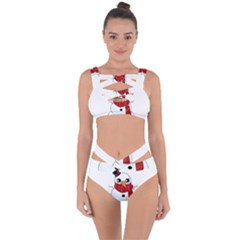 Kawaii Snowman Bandaged Up Bikini Set  by Valentinaart