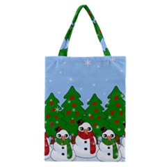 Kawaii Snowman Classic Tote Bag by Valentinaart