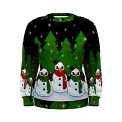 Kawaii Snowman Women s Sweatshirt by Valentinaart
