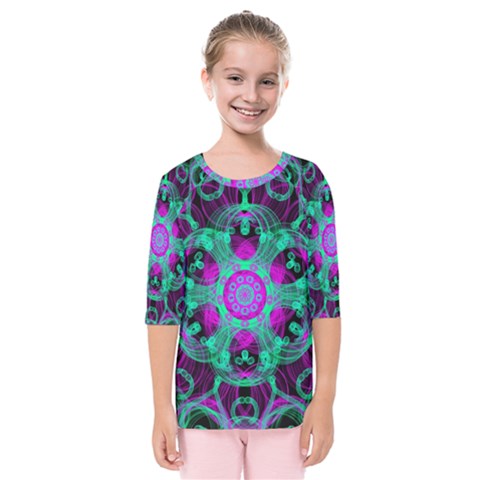 Pattern Kids  Quarter Sleeve Raglan Tee by gasi