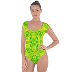 Pattern Short Sleeve Leotard 