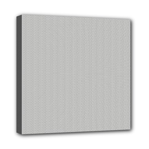 Grey And White Simulated Carbon Fiber Mini Canvas 8  X 8  by PodArtist