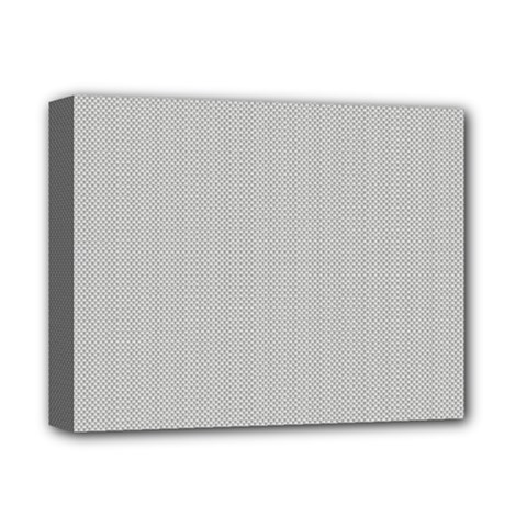 Grey And White Simulated Carbon Fiber Deluxe Canvas 14  X 11  by PodArtist