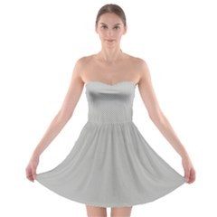Grey And White Simulated Carbon Fiber Strapless Bra Top Dress by PodArtist