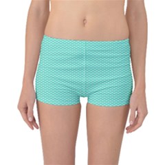 Tiffany Aqua Blue With White Lipstick Kisses Boyleg Bikini Bottoms by PodArtist