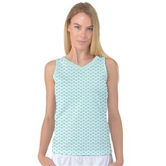 Tiffany Aqua Blue Lipstick Kisses On White Women s Basketball Tank Top by PodArtist