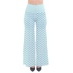 Tiffany Aqua Blue Lipstick Kisses On White Pants by PodArtist