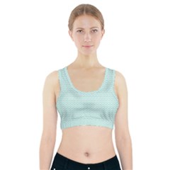 Tiffany Aqua Blue Lipstick Kisses On White Sports Bra With Pocket