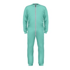 Tiffany Aqua Blue Puffy Quilted Pattern Onepiece Jumpsuit (kids) by PodArtist