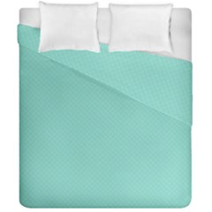 Tiffany Aqua Blue Puffy Quilted Pattern Duvet Cover Double Side (california King Size)