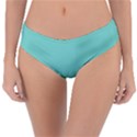 Tiffany Aqua Blue Puffy Quilted Pattern Reversible Classic Bikini Bottoms View1