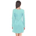 Tiffany Aqua Blue Chevron Zig Zag Flare Dress View2