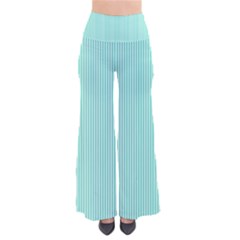 Classy Tiffany Aqua Blue Sailor Stripes Pants by PodArtist