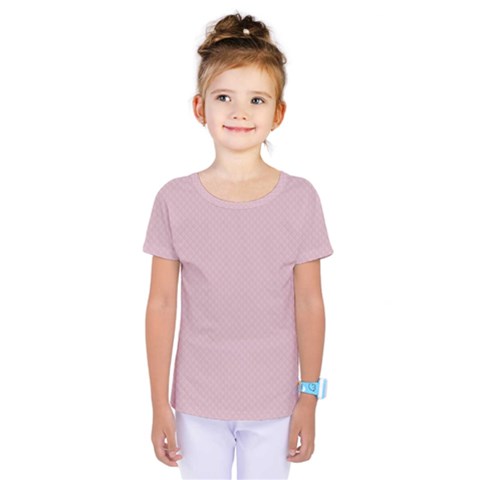 Baby Pink Stitched And Quilted Pattern Kids  One Piece Tee by PodArtist