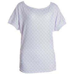 Bright White Stitched And Quilted Pattern Women s Oversized Tee by PodArtist