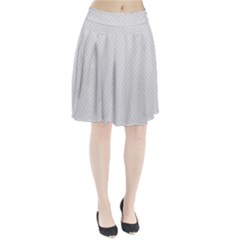 Bright White Stitched And Quilted Pattern Pleated Skirt by PodArtist