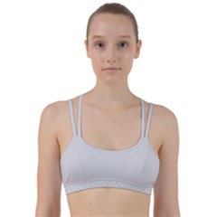 Bright White Stitched And Quilted Pattern Line Them Up Sports Bra by PodArtist