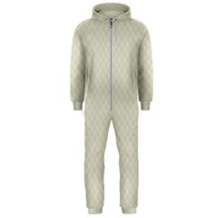 Rich Cream Stitched And Quilted Pattern Hooded Jumpsuit (men)  by PodArtist