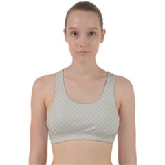 Rich Cream Stitched And Quilted Pattern Back Weave Sports Bra by PodArtist