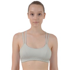 Rich Cream Stitched And Quilted Pattern Line Them Up Sports Bra by PodArtist