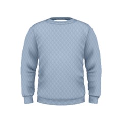 Powder Blue Stitched And Quilted Pattern Kids  Sweatshirt by PodArtist