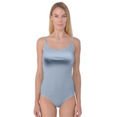 Powder Blue Stitched And Quilted Pattern Camisole Leotard  by PodArtist