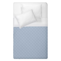 Powder Blue Stitched And Quilted Pattern Duvet Cover (single Size) by PodArtist