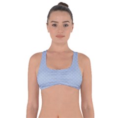 Powder Blue Stitched And Quilted Pattern Got No Strings Sports Bra by PodArtist