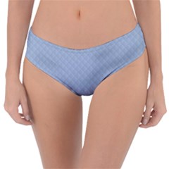 Powder Blue Stitched And Quilted Pattern Reversible Classic Bikini Bottoms by PodArtist
