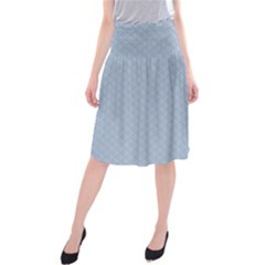 Powder Blue Stitched And Quilted Pattern Midi Beach Skirt by PodArtist
