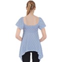 Powder Blue Stitched and Quilted Pattern Lace Front Dolly Top View2