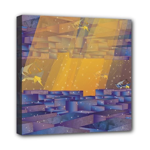 Up Down City Mini Canvas 8  X 8  by berwies